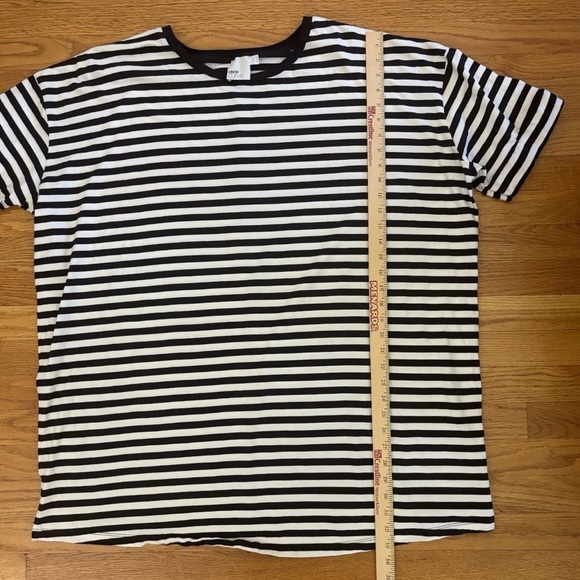ASOS Curve Tshirt Dress Women’s 16 Blue White Stripes Cuffed Sleeve Casualwear - Picture 6 of 6